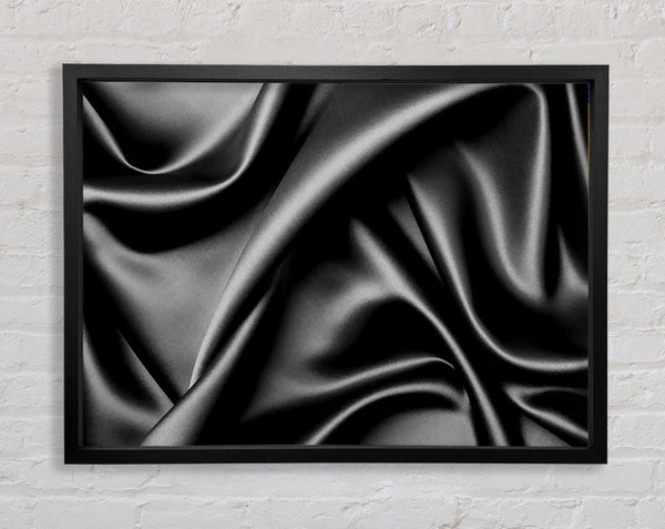 Silk Black Framed Print