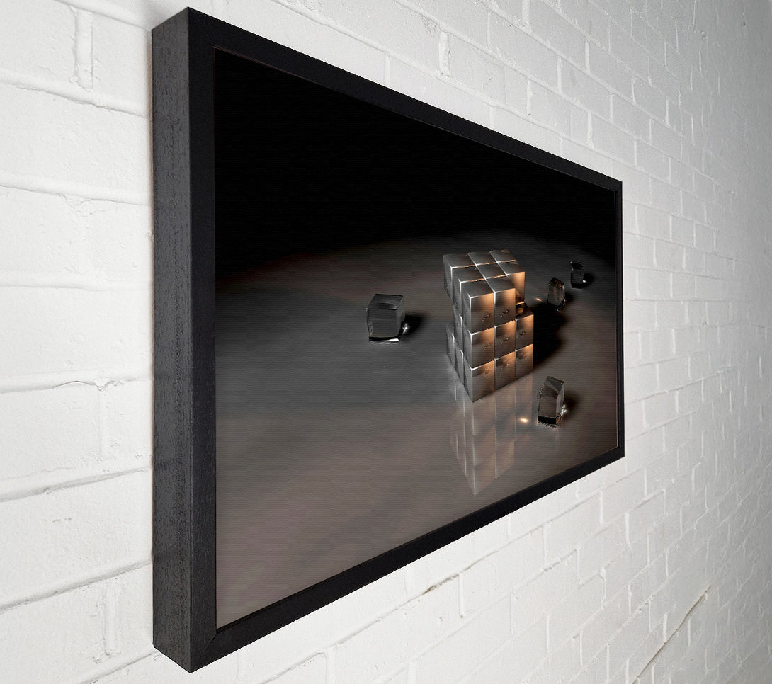  A Canvas Print of Silver Ice Cube Canvas Art