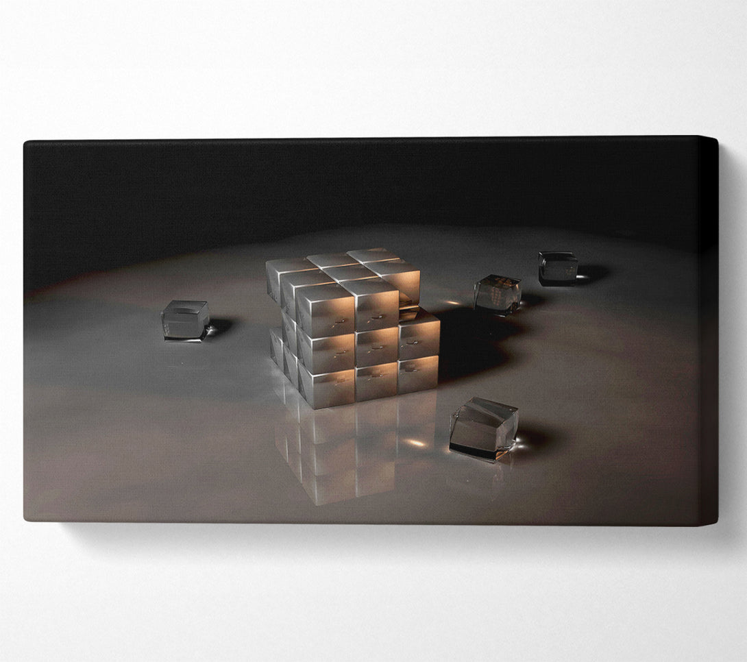  A Canvas Print of Silver Ice Cube Canvas Art