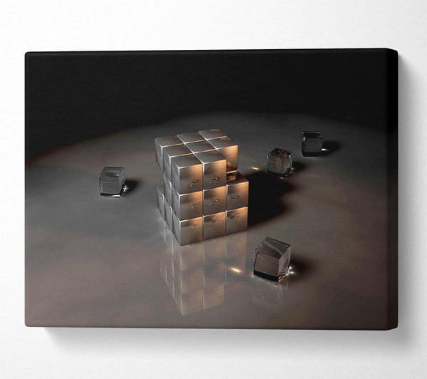  A Canvas Print of Silver Ice Cube Canvas Art