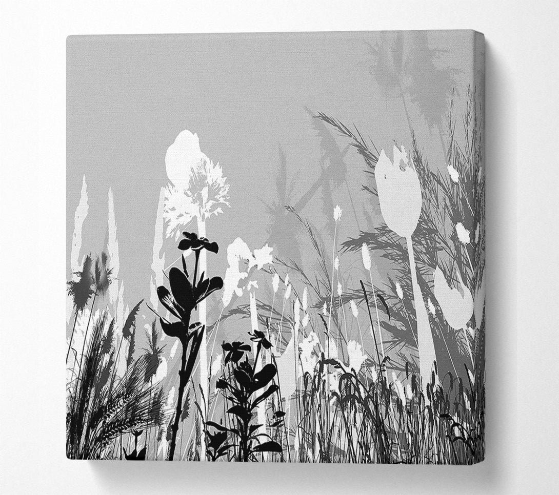  A Canvas Print of Silver Splash Flowers Canvas Art
