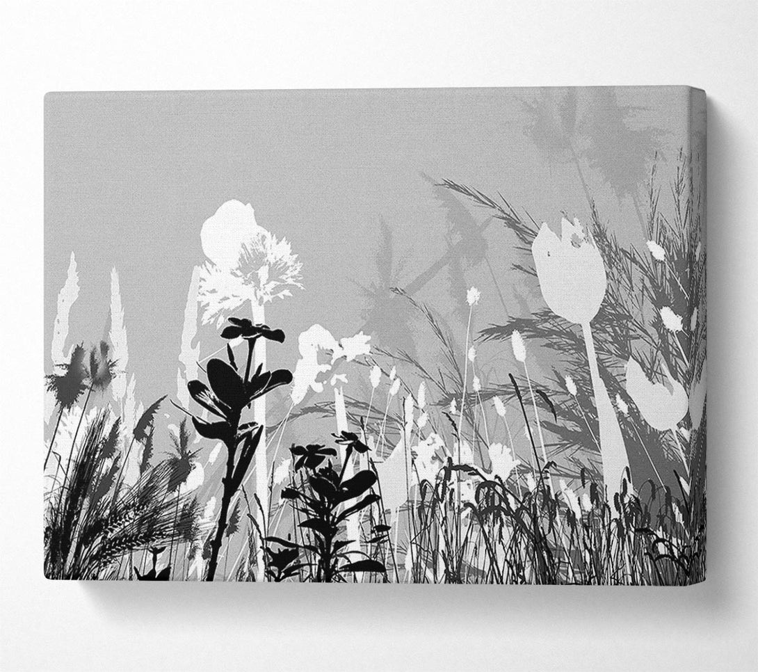  A Canvas Print of Silver Splash Flowers Canvas Art