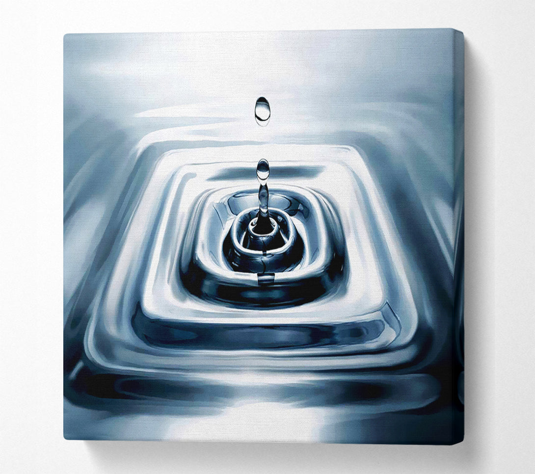  A Canvas Print of Silver Water Droplet Canvas Wall Art