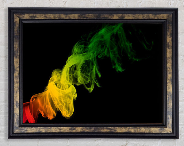 Smoke Twist Rainbow Framed Print