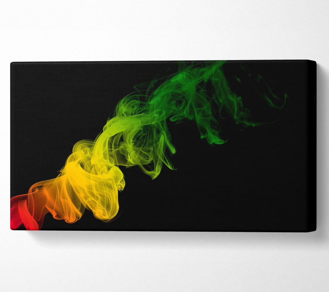  A Canvas Print of Smoke Twist Rainbow Canvas Wall Art