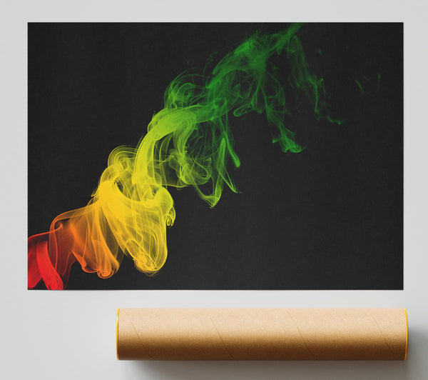 Smoke Twist Rainbow Giclee Print