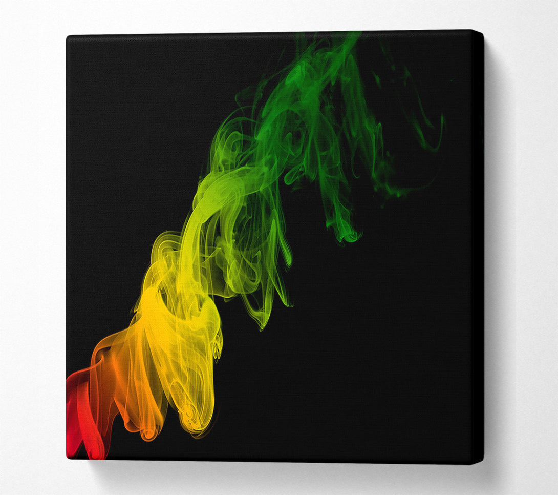  A Canvas Print of Smoke Twist Rainbow Canvas Wall Art