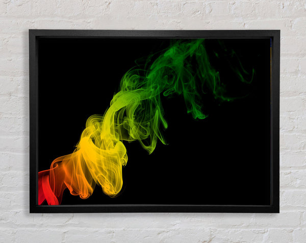 Smoke Twist Rainbow Framed Print