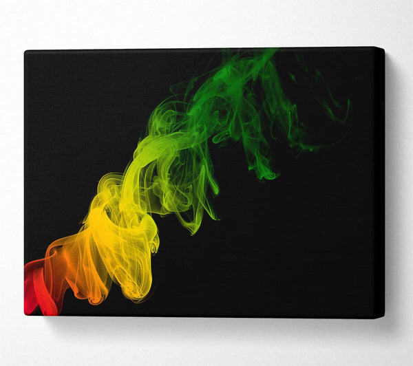  A Canvas Print of Smoke Twist Rainbow Canvas Wall Art