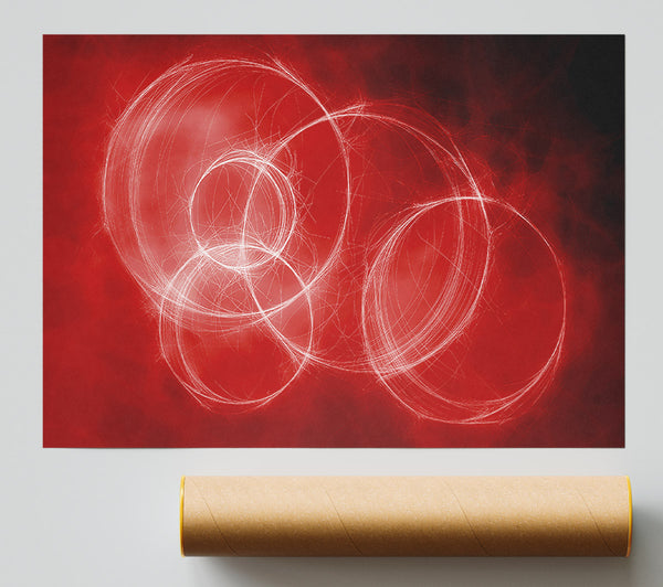 Smoke Rings Red Print