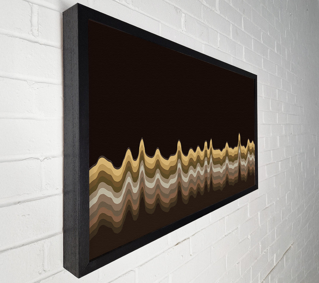  A Canvas Print of Sound Waves Browns Canvas Wall Art