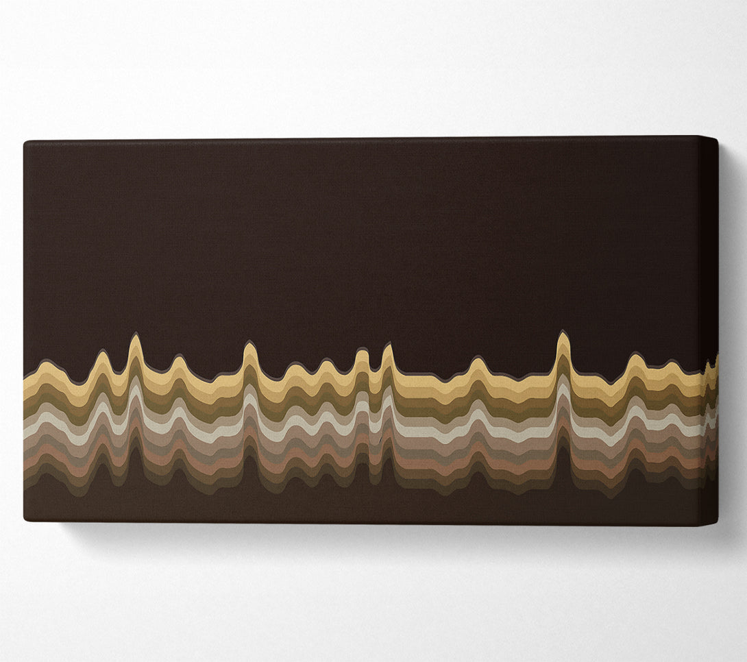  A Canvas Print of Sound Waves Browns Canvas Wall Art