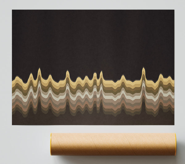 Sound Waves Browns Print