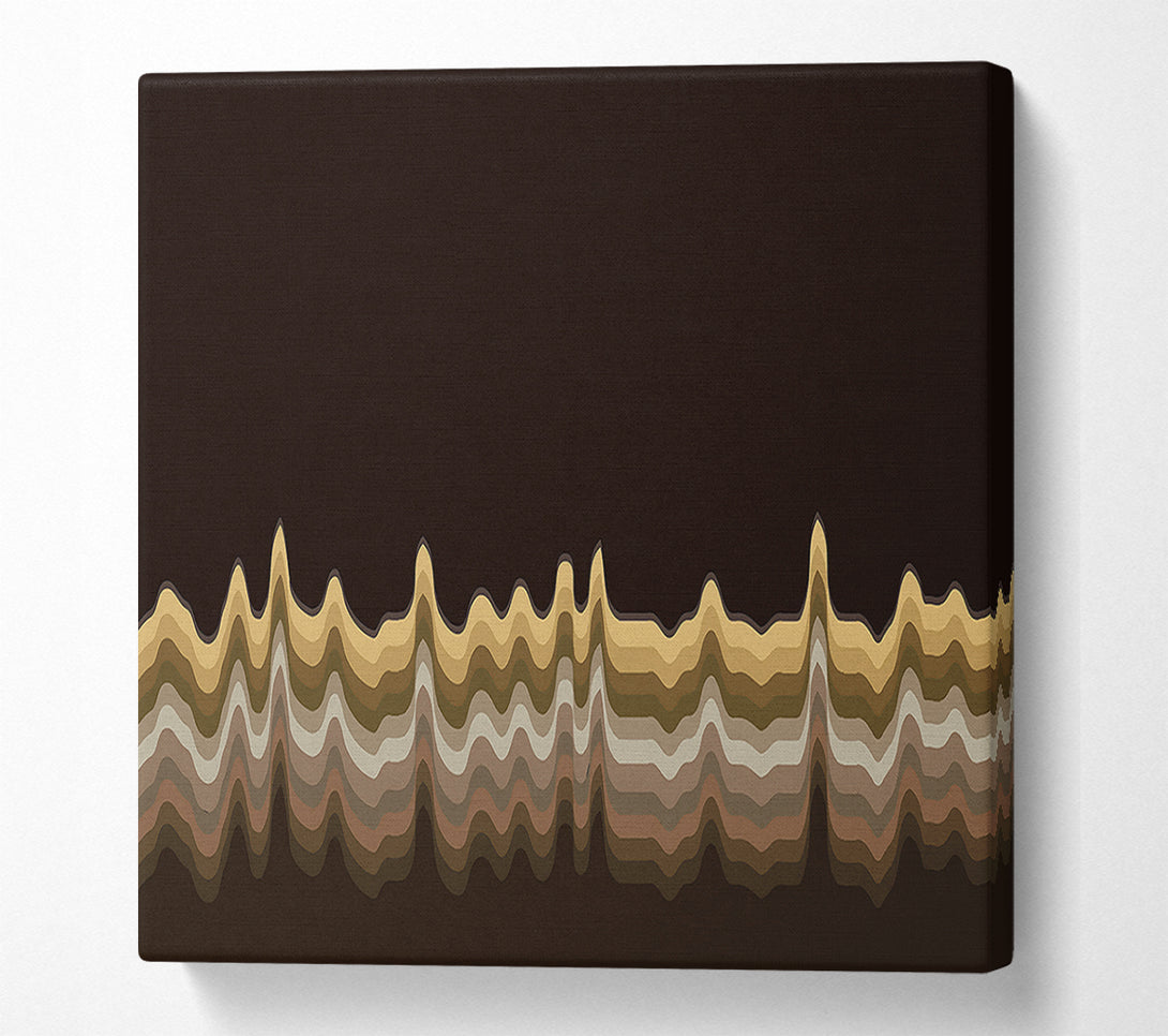  A Canvas Print of Sound Waves Browns Canvas Wall Art