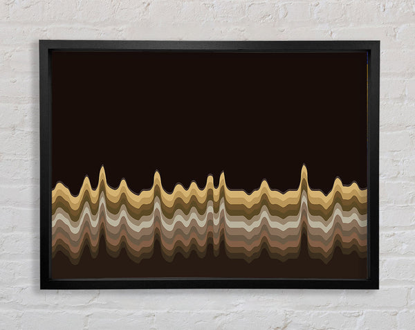 Sound Waves Browns Framed Print