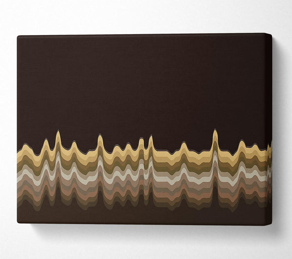  A Canvas Print of Sound Waves Browns Canvas Wall Art