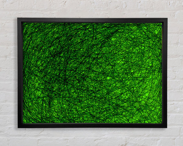 Space Matter Green Framed Print