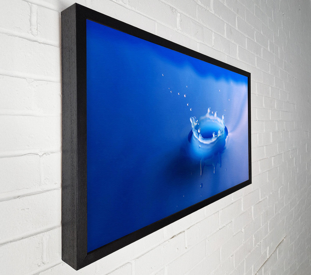  A Canvas Print of Splash Milk Blue Canvas Print