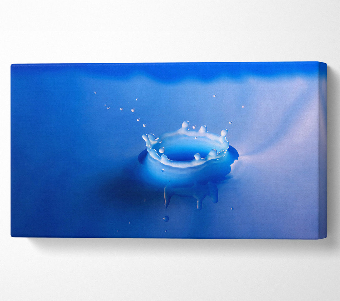  A Canvas Print of Splash Milk Blue Canvas Print