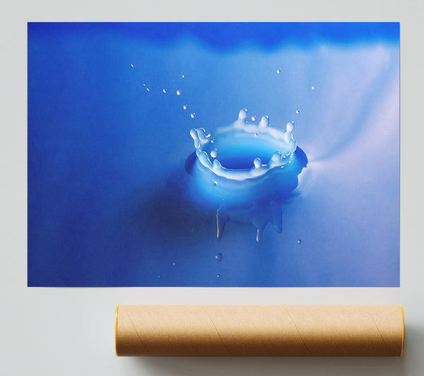 Splash Milk Blue Print