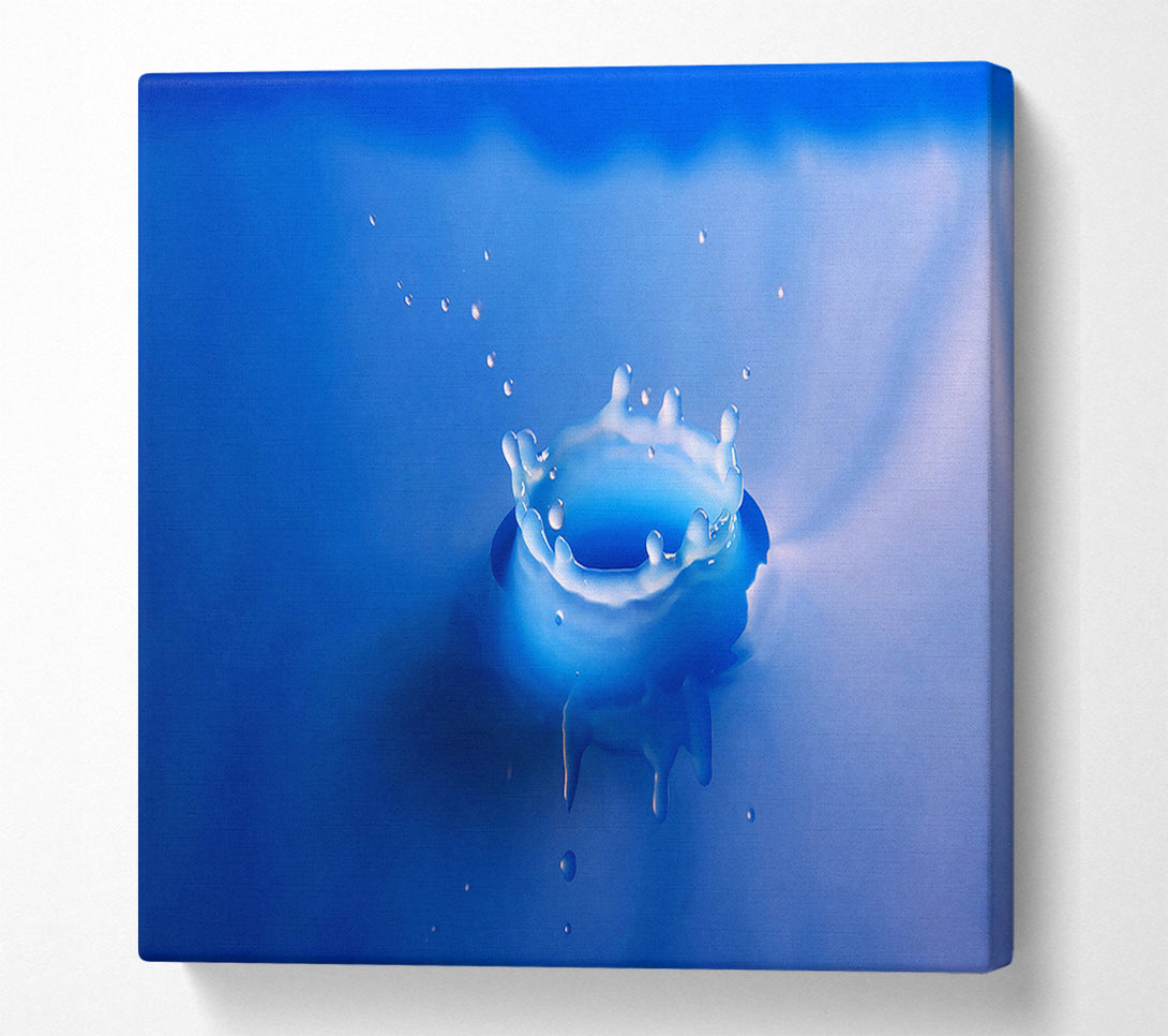  A Canvas Print of Splash Milk Blue Canvas Print