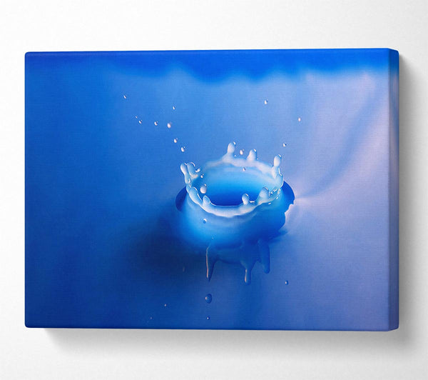  A Canvas Print of Splash Milk Blue Canvas Print