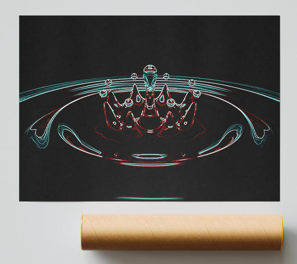 Splash Red Poster