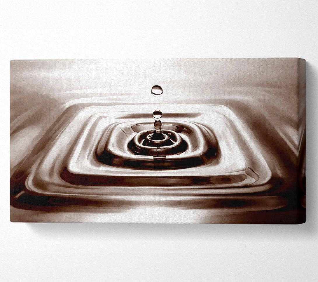 A Canvas Print of Square Water Droplet Brown Canvas Wall Art