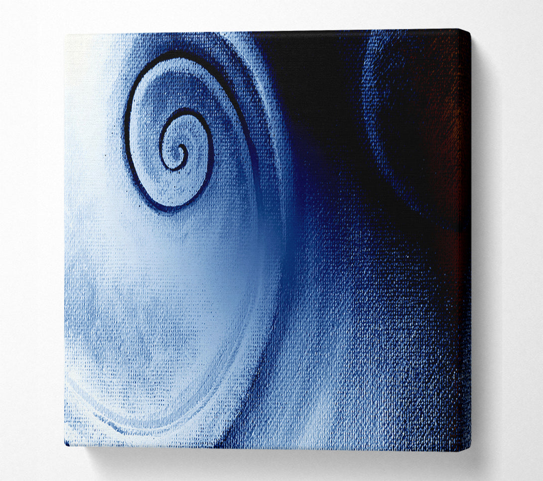  A Canvas Print of Steel Blue Swirl Canvas Art
