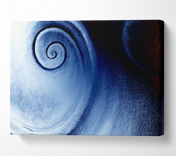  A Canvas Print of Steel Blue Swirl Canvas Art