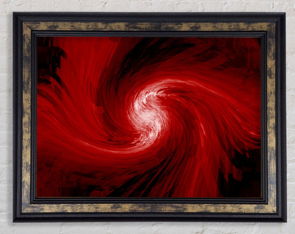 Swirls Of Time Red Framed Print