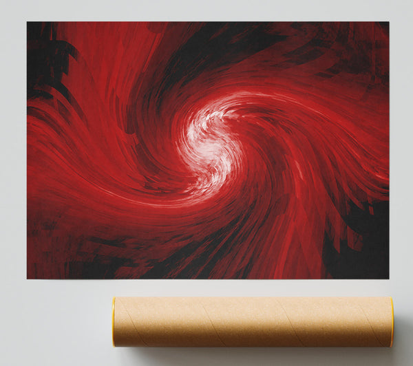 Swirls Of Time Red Poster