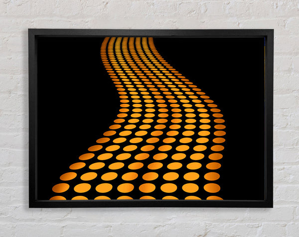The Orange Road Less Travelled Framed Print