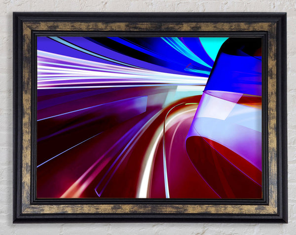 Time Tunnel Rainbow Framed Print