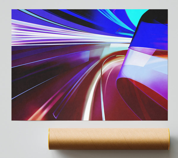 Time Tunnel Rainbow Giclee Print