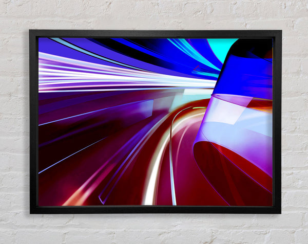 Time Tunnel Rainbow Framed Print