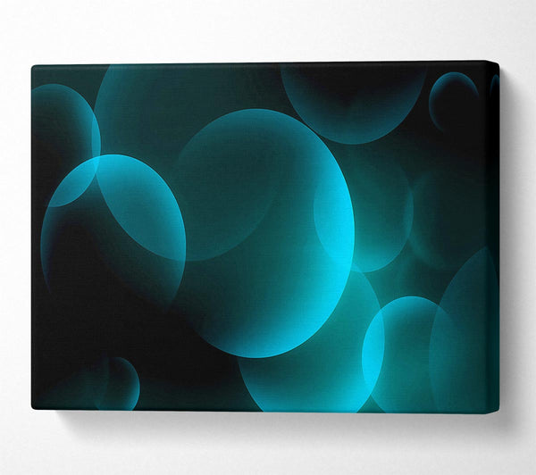  A Canvas Print of Turquoise Big Bubbles Canvas Wall Art