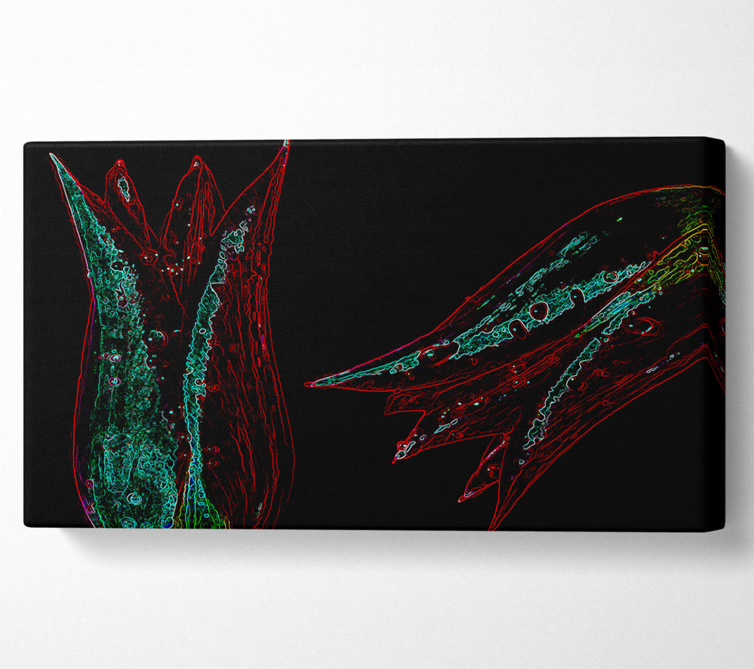  A Canvas Print of Twin Flowers Canvas Print
