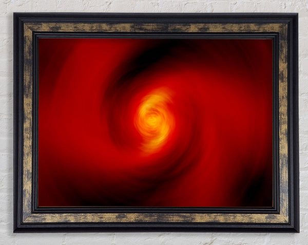 Twist Of Red Framed Print