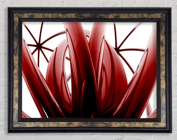 Two Sides Red Framed Print