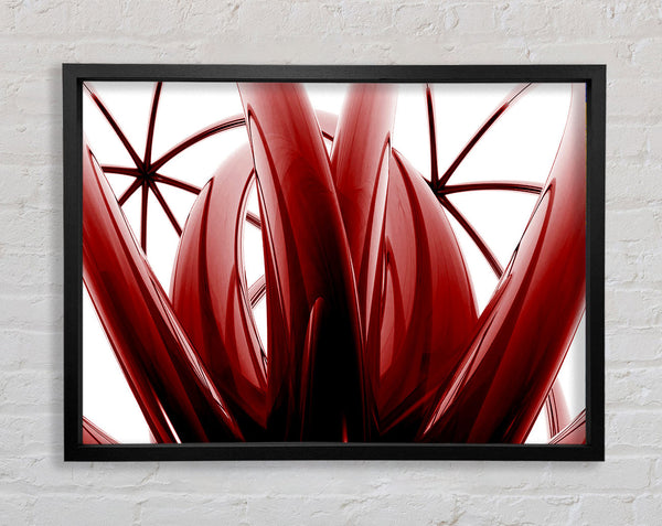 Two Sides Red Framed Print