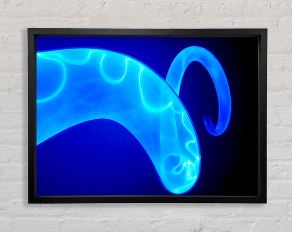 Vibrant Blue Time Lines Framed Print