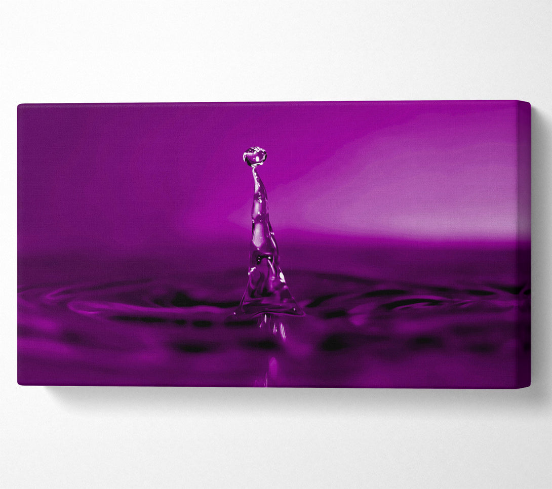  A Canvas Print of Water Drop Attention Purple Canvas Print