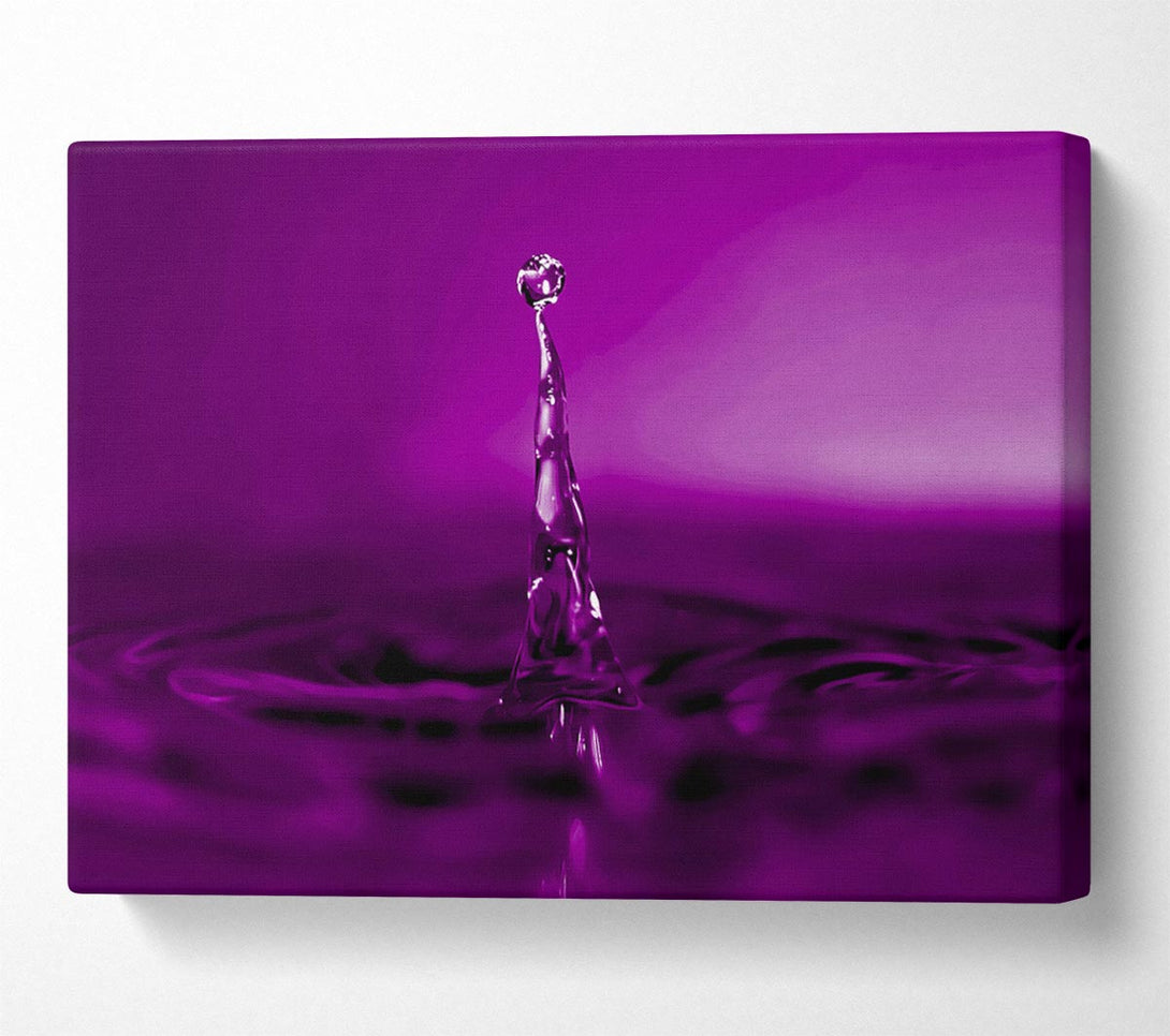  A Canvas Print of Water Drop Attention Purple Canvas Print