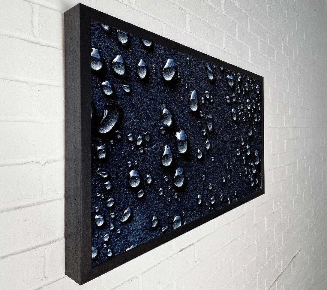 A Canvas Print of Water Drops Dark Canvas Wall Art