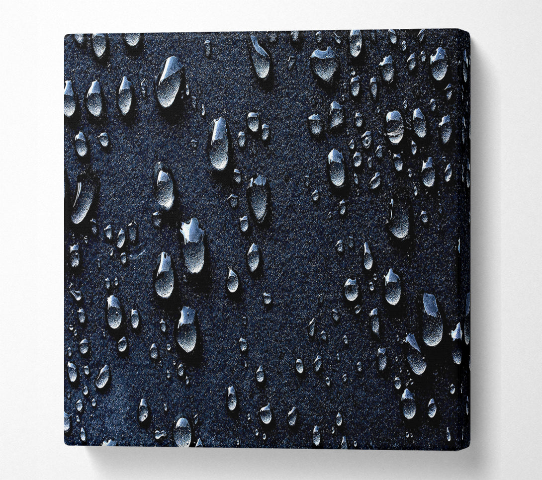  A Canvas Print of Water Drops Dark Canvas Wall Art