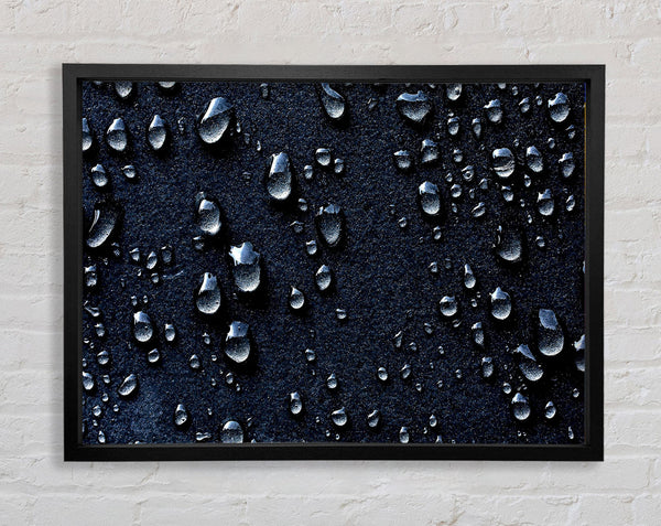 Water Drops Dark Framed Print