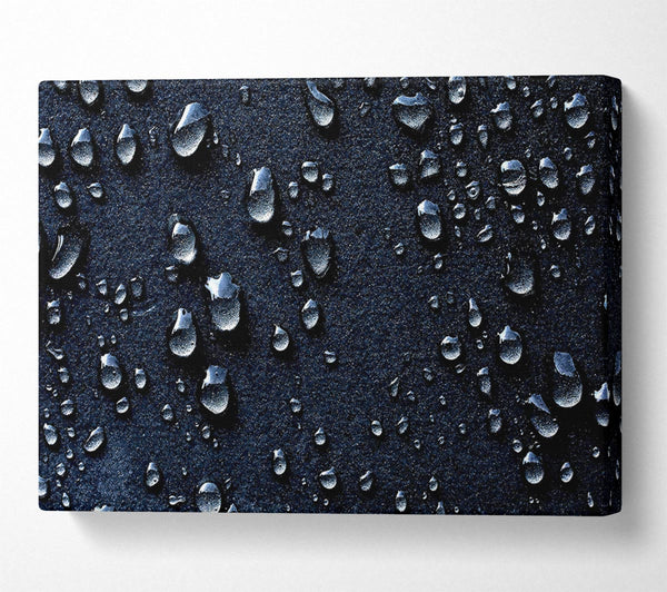  A Canvas Print of Water Drops Dark Canvas Wall Art