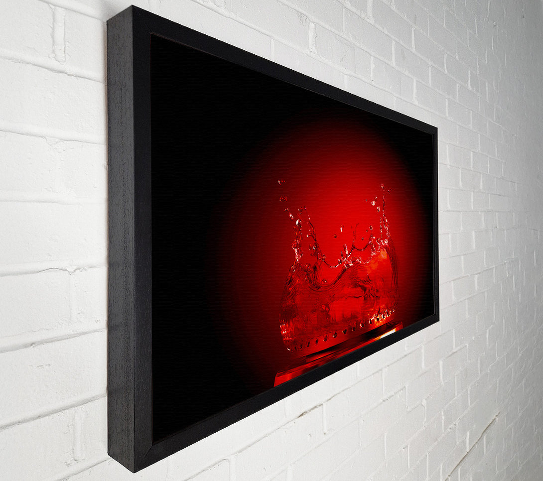  A Canvas Print of Water Flame Red Canvas Wall Art