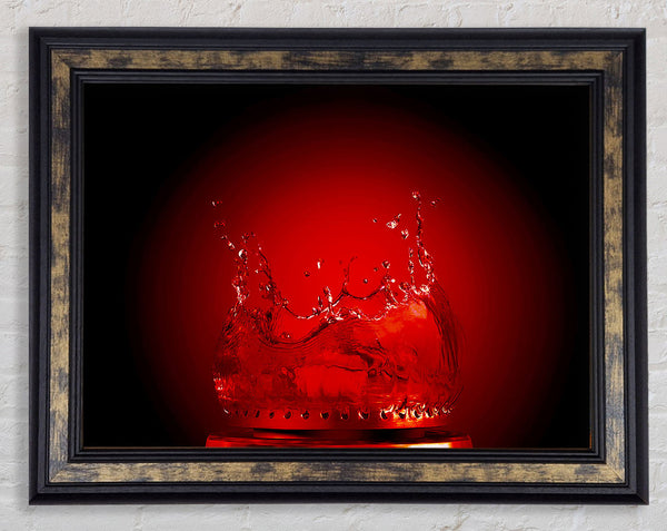 Water Flame Red Framed Print
